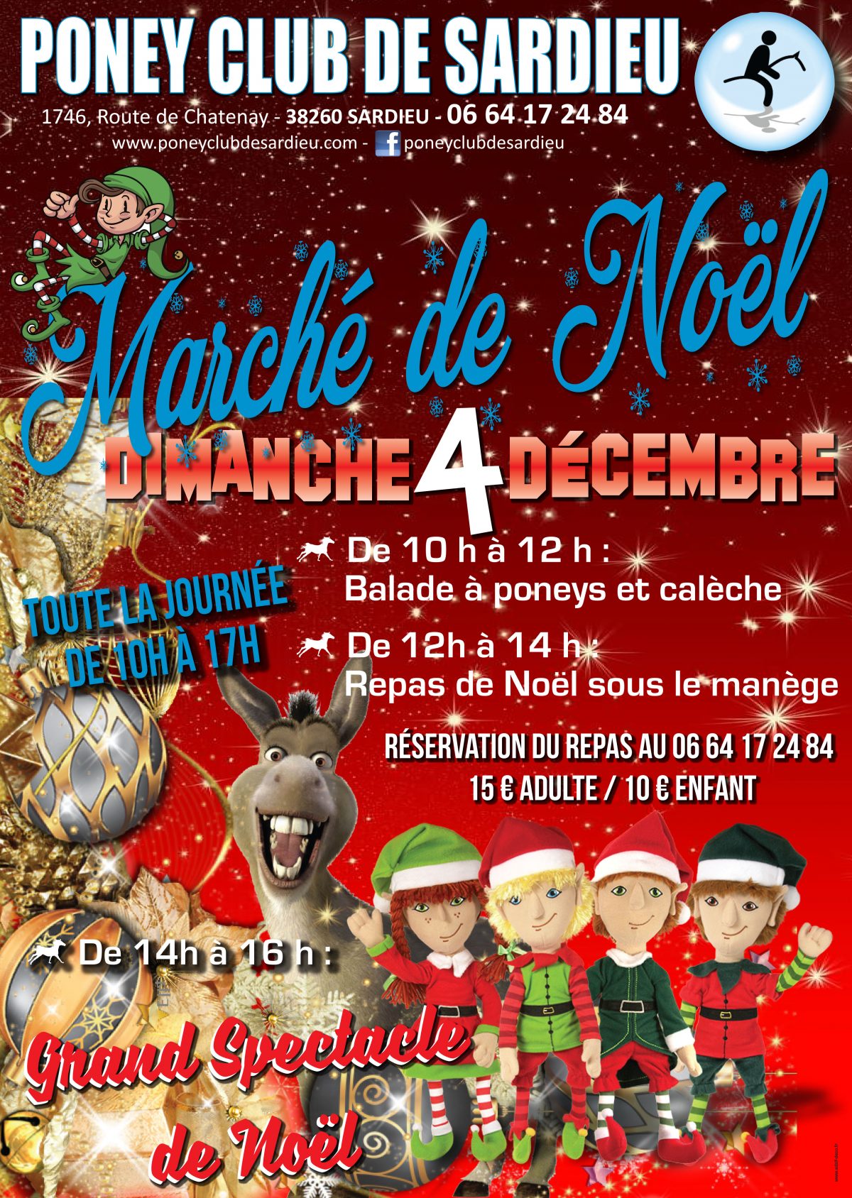 Affiche NOEL3 vecto - Poney Club de Sardieu